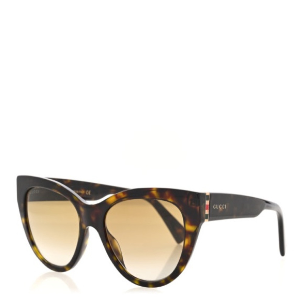 Authentic NEW Gucci Cat Sunglasses Havana Frame w/Red Gradient Lens GG0460S 004 - Picture 3 of 10